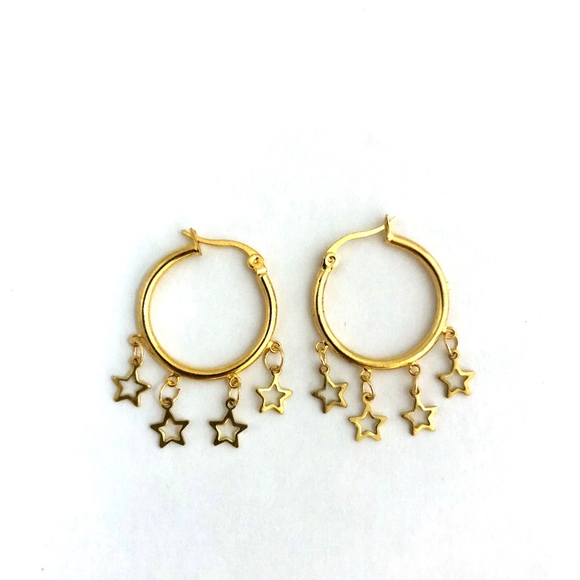 Mini Star Hoops - Picture 2 of 4